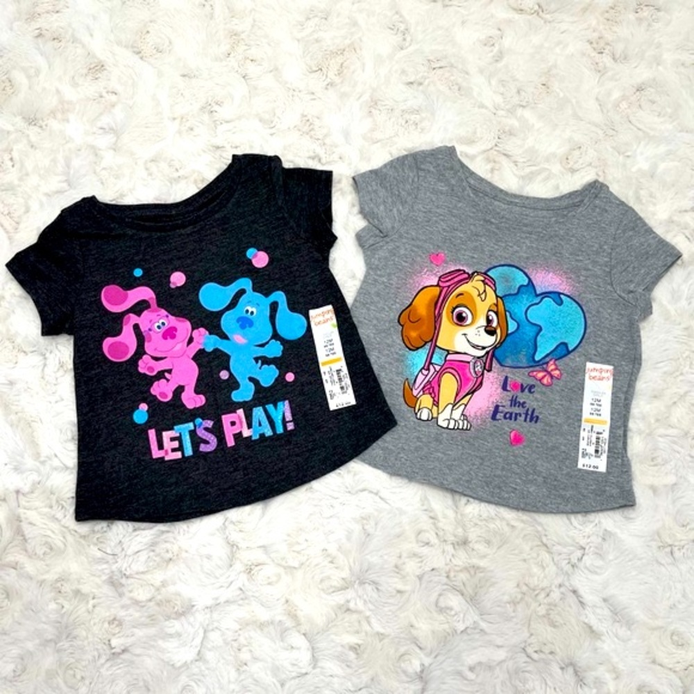 Jumping Beans® Paw Patrol Skye and Blue's Clues Graphic Tees-Girls 12m-NWT